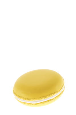 Macaron rsine jaune pastel